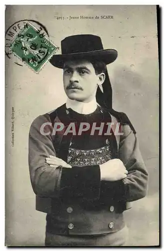 Cartes postales Folklore Jeune homme de Scaer