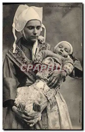 Ansichtskarte AK Folklore Un bebe de Plougastel Daoulas Enfant