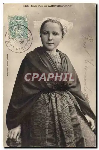 Cartes postales Folklore Jeune fille de Saint Thegonnec
