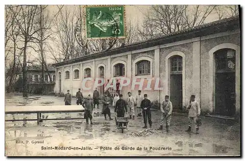 Cartes postales Militaria Brouette Saint Medard en Jalle Poste de garde de la Poudrerie