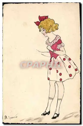 Cartes postales Fantaisie (dessin a la main) Enfant