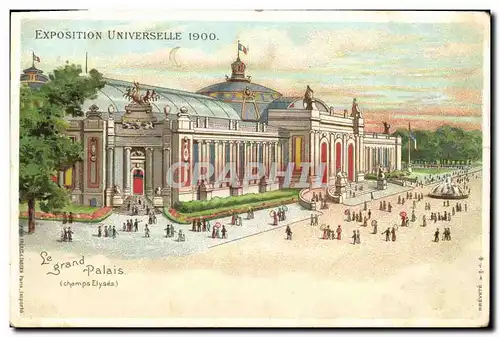 Cartes postales Carte transparente Paris Exposition Universelle 1900 Le grand palais Champs Elysees