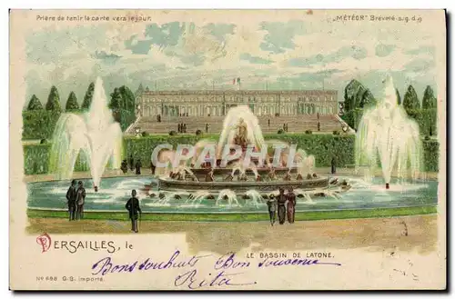 Cartes postales Carte transparente Versailles Le bassin de Latone