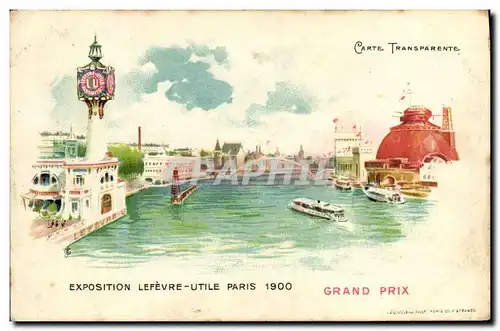 Ansichtskarte AK Carte transparente Paris Exposition Lefevre Utile Paris 1900 Grand Prix Bateaux