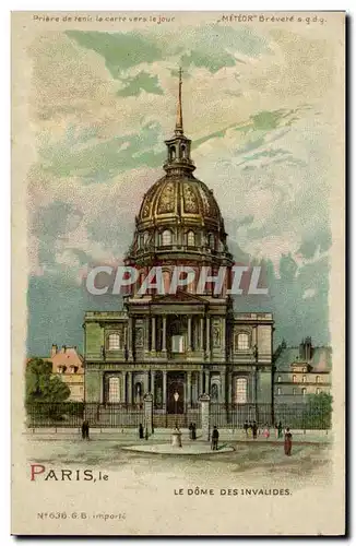 Ansichtskarte AK Carte transparente Paris Le Dome des Invalides