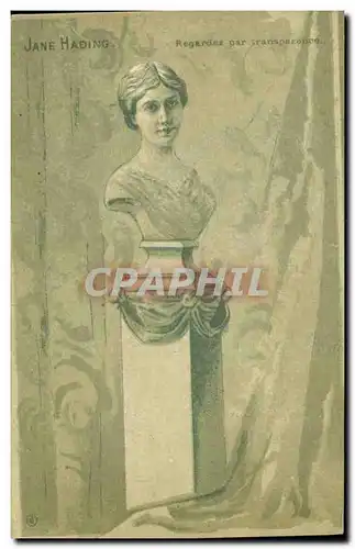 Cartes postales Carte transparente Jane Hading
