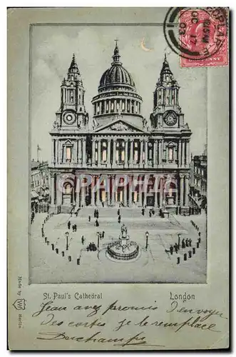 Cartes postales Carte transparente London St Paul&#39s Cathedral