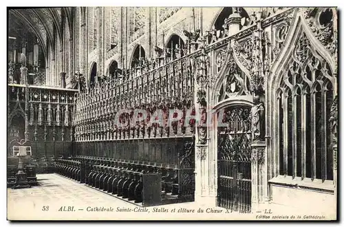 Ansichtskarte AK Orgue Albi Cathedrale Sainte Cecile Stalles et cloture du choeur