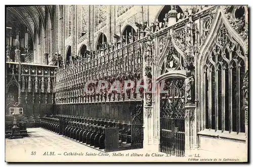 Cartes postales Orgue Albi Cathedrale Sainte Cecile Stalles et cloture du choeur