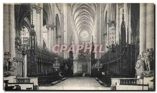 Ansichtskarte AK Orgue Amiens La cathedrale Le choeur et les stalles