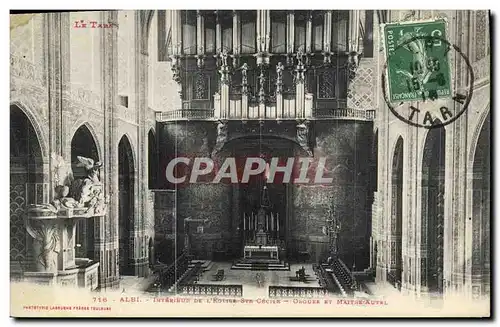 Ansichtskarte AK Orgue Albi Interieur de l&#39eglise Ste Cecile Orgues et maitre autel
