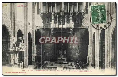 Cartes postales Orgue Albi Interieur de l&#39eglise Ste Cecile Orgues et maitre autel