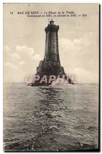 Cartes postales Phare Raz de Sein Le phare de la Vieille