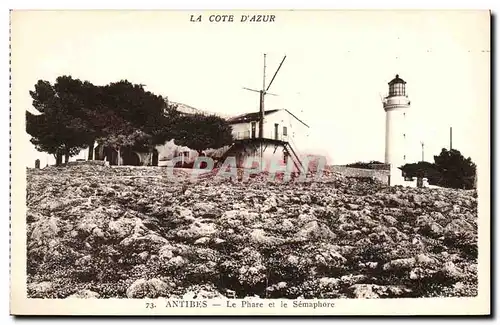 Ansichtskarte AK Phare et le semaphore Antibes