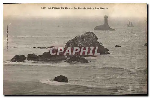 Cartes postales Phare La Pointe du Raz Le Raz de Sein Les recifs