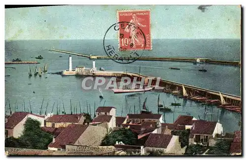 Cartes postales Phare Cette Entree du port Bateaux