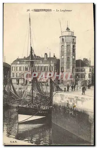 Cartes postales Phare Dunkerque Le Lengbenaer Bateau de peche