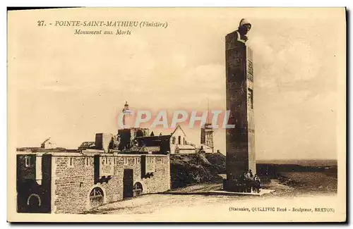 Ansichtskarte AK Phare Pointe Saint Mathieu Monument aux morts