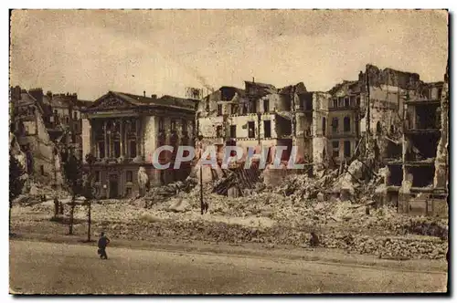 Cartes postales Militaria Nantes apres les bombardements Le quai Brancas