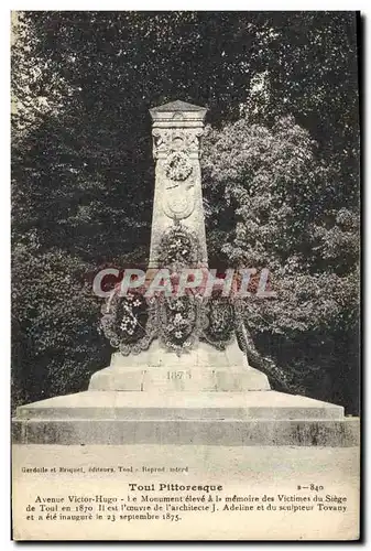 Cartes postales Militaria Toul Avenue Victor Hugo