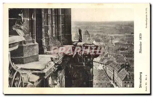 Cartes postales Militaria Strassburg Munster 1870