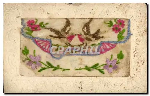 Cartes postales Fantaisie Tissee Oiseaux