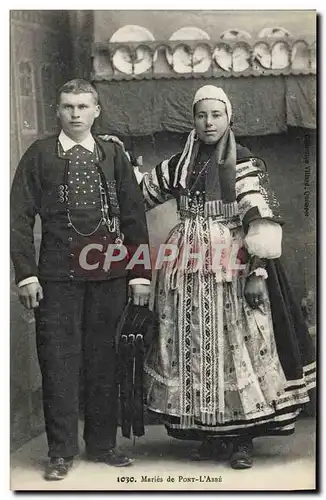 Cartes postales Folklore Maries de Pont L&#39Abbe Mariage