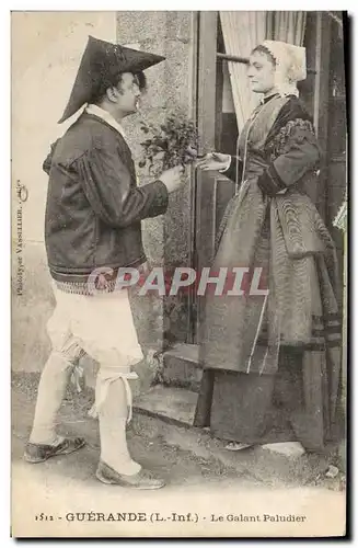 Ansichtskarte AK Folklore Guerande Le galant paludier