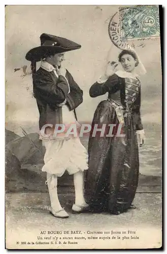 Ansichtskarte AK Folklore Au Bourg de Batz Costumes des jours de fete