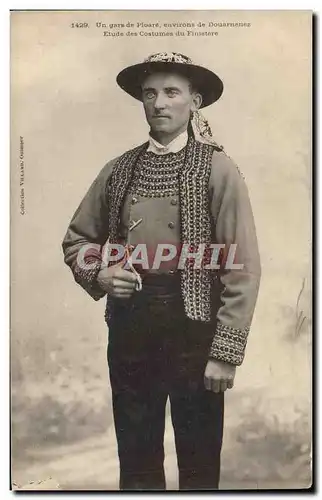 Cartes postales Folklore Un gars de Ploare environs de Douarnenez