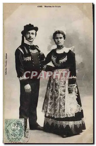 Cartes postales Folklore Maries de Scaer Mariage