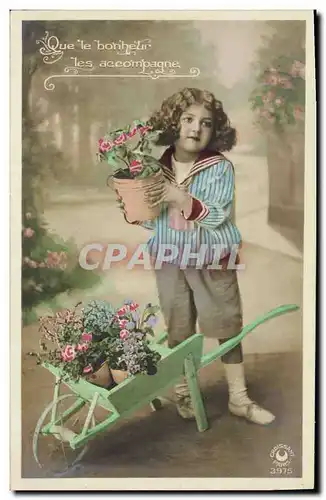 Cartes postales Brouette Enfant