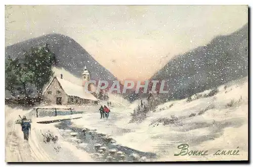 Cartes postales Fantaisie Bonne annee