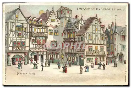 Ansichtskarte AK Carte transparente Exposition Universelle 1900 Le vieux Paris