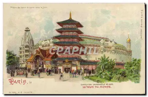 Ansichtskarte AK Carte transparente Paris Exposition Universelle 1900 Le Tour du Monde Japon Nippon