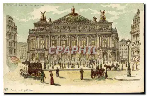 Cartes postales Carte transparente Paris L&#39Opera