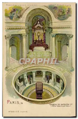Cartes postales Carte transparente Paris Tombeau de Napoleon 1er Hotel des Invalides