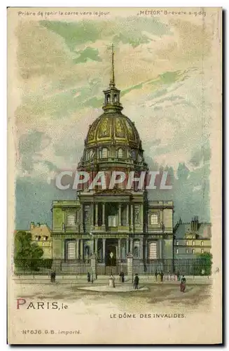Cartes postales Carte transparente Paris Le Dome des Invalides