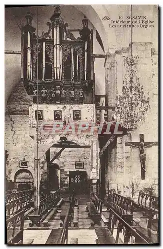 Ansichtskarte AK Orgue St Savin Interieur de l&#39eglise Les anciennes orgues