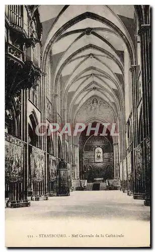 Ansichtskarte AK Orgue Strasbourg Nef centrale de la cathedrale