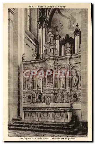 Ansichtskarte AK Orgue Sainte Anne d&#39Auray Les orgues et le maitre autel Falguieres