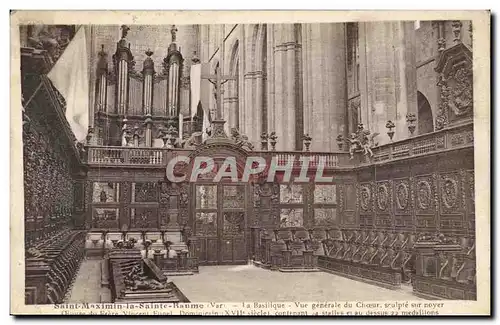 Cartes postales Orgue Saint Maximin la Sainte Baume La basilique Vue generale du choeur