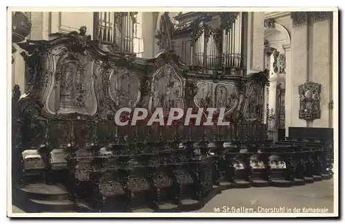 Cartes postales Orgue St Gallen Chorsuhl in der Kathedrale