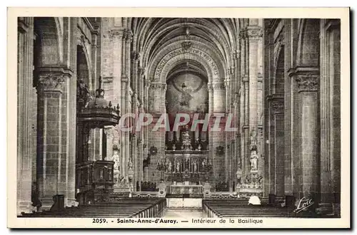 Ansichtskarte AK Orgue Sainte Anne d&#39Auray Interieur de la basilique