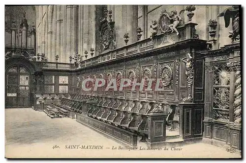 Cartes postales Orgue Saint Maximin La basilique Les boiseries du choeur