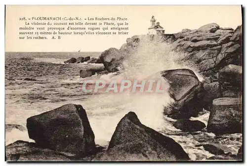 Cartes postales Phare Ploumanach Les rochers du phare