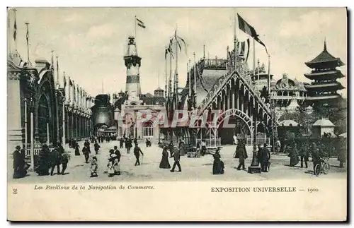 Ansichtskarte AK Phare Les pavillons de la Navigation de commerce Exposition universelle 1900