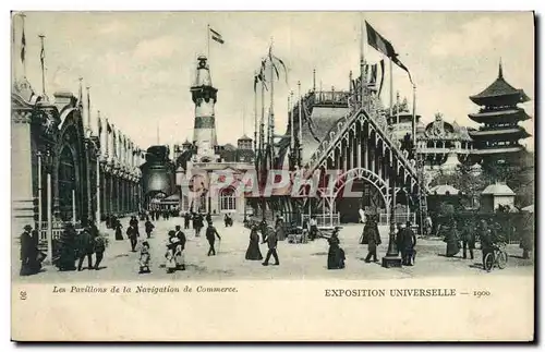 Cartes postales Phare Les pavillons de la Navigation de commerce Exposition universelle 1900