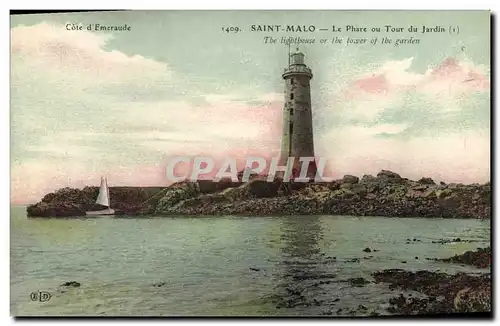 Cartes postales Phare ou Tour du jardin Saint Malo