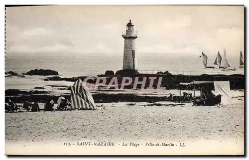 Cartes postales Phare Saint Nazaire Ville es Martin La plage Bateaux